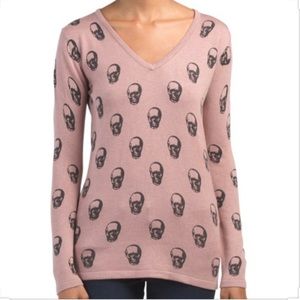 Pink Philosophy Skull Sweater